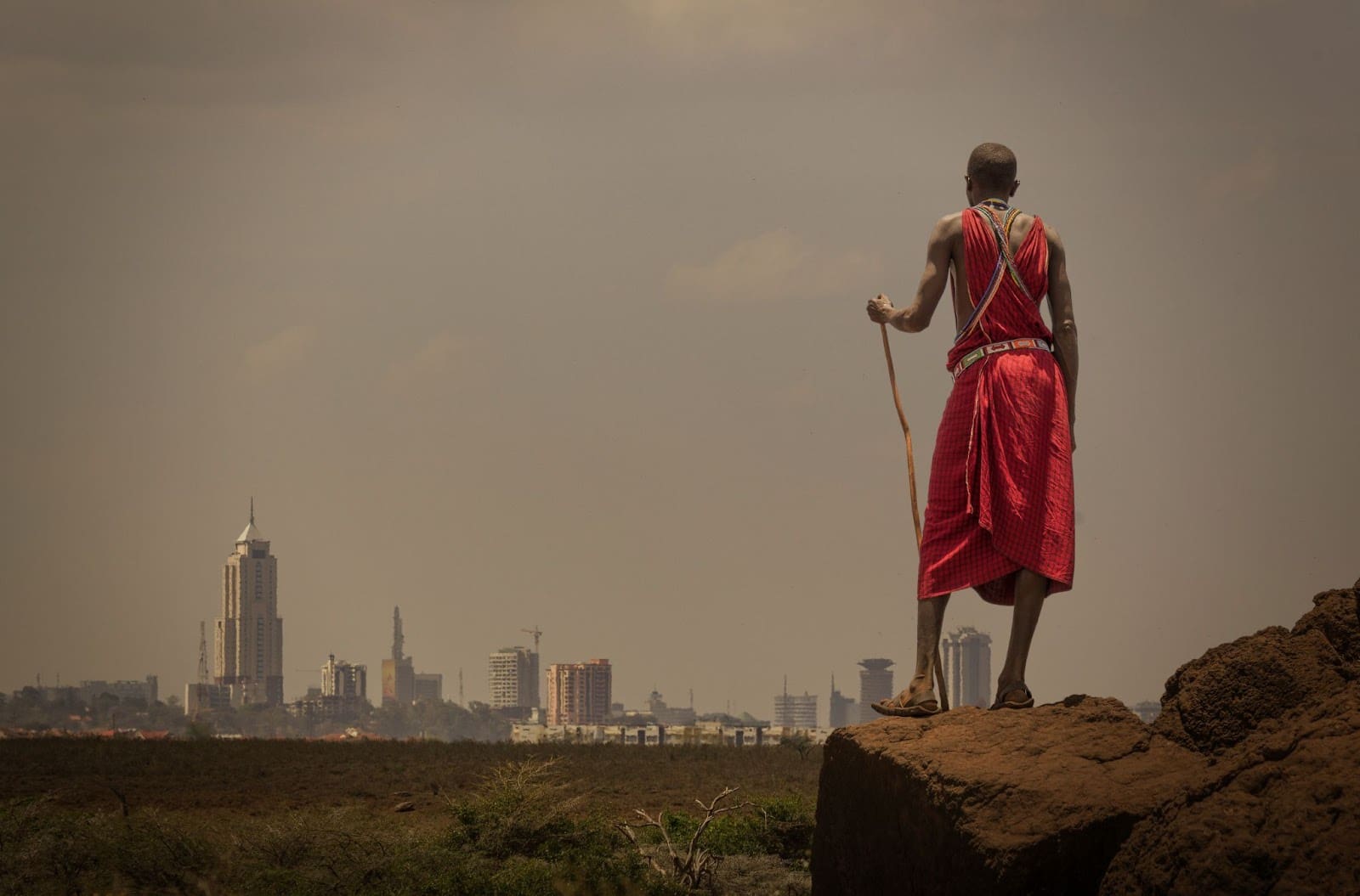 masai looking nairobi city
